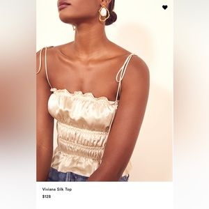 Reformation Viviana Silk Top